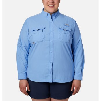 Columbia Overhemd Dames, PFG Bahama Long Sleeve Plus Size Wit, 76NDPFWAG
